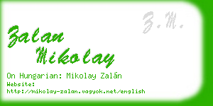 zalan mikolay business card
